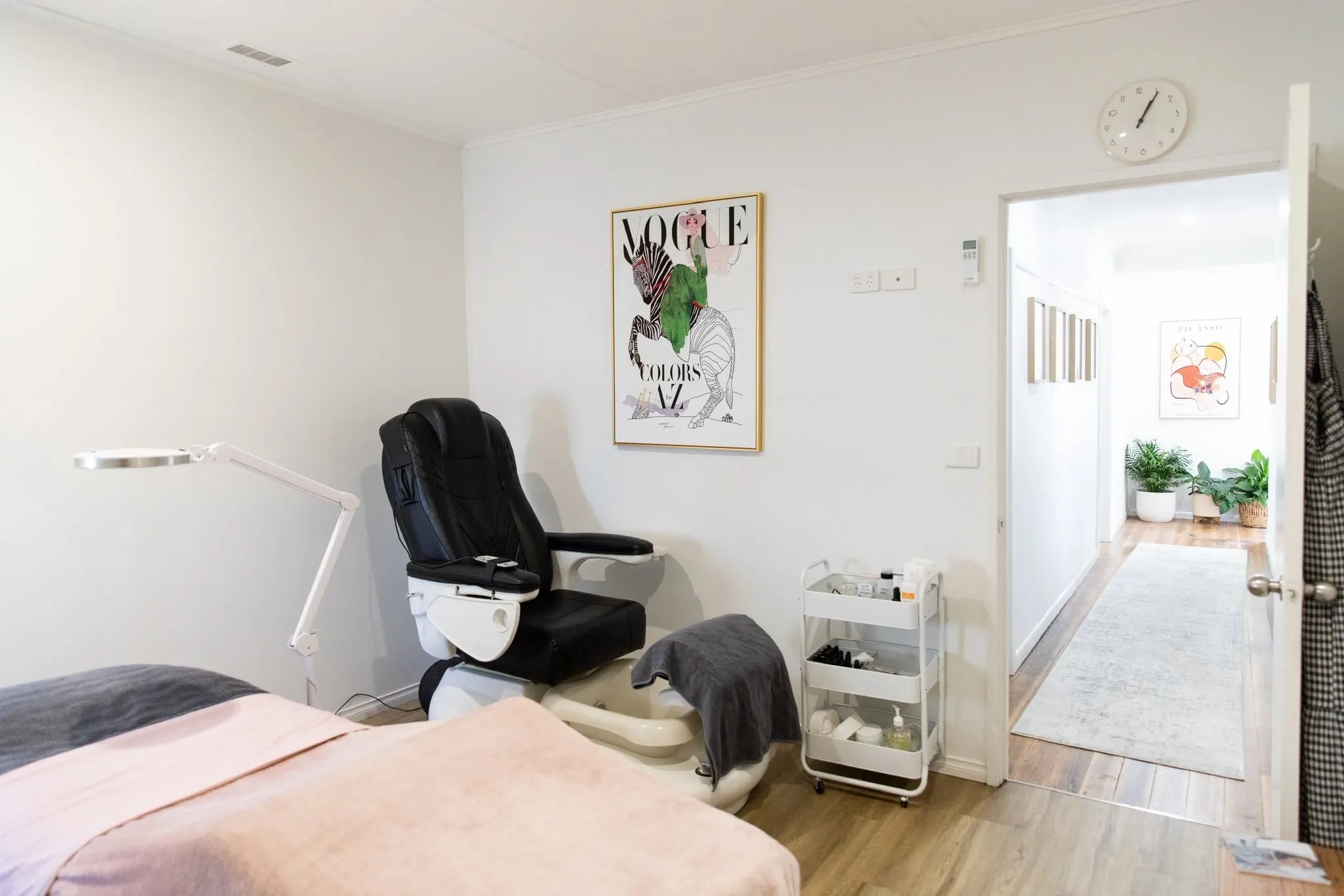 Private beauty treatment room for waxing and tinting at Ergo and Mane hair salon Bridgewater near Bendigo