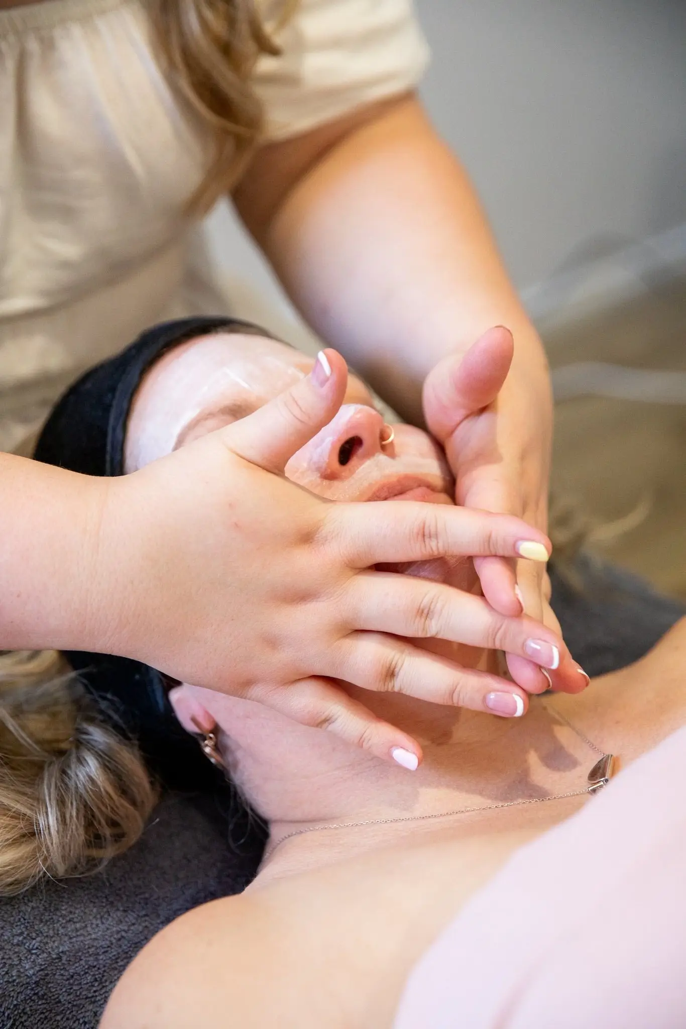 Facial treatment in the private beauty room at Ergo and Mane hair salon in Bridgewater near Bendigo