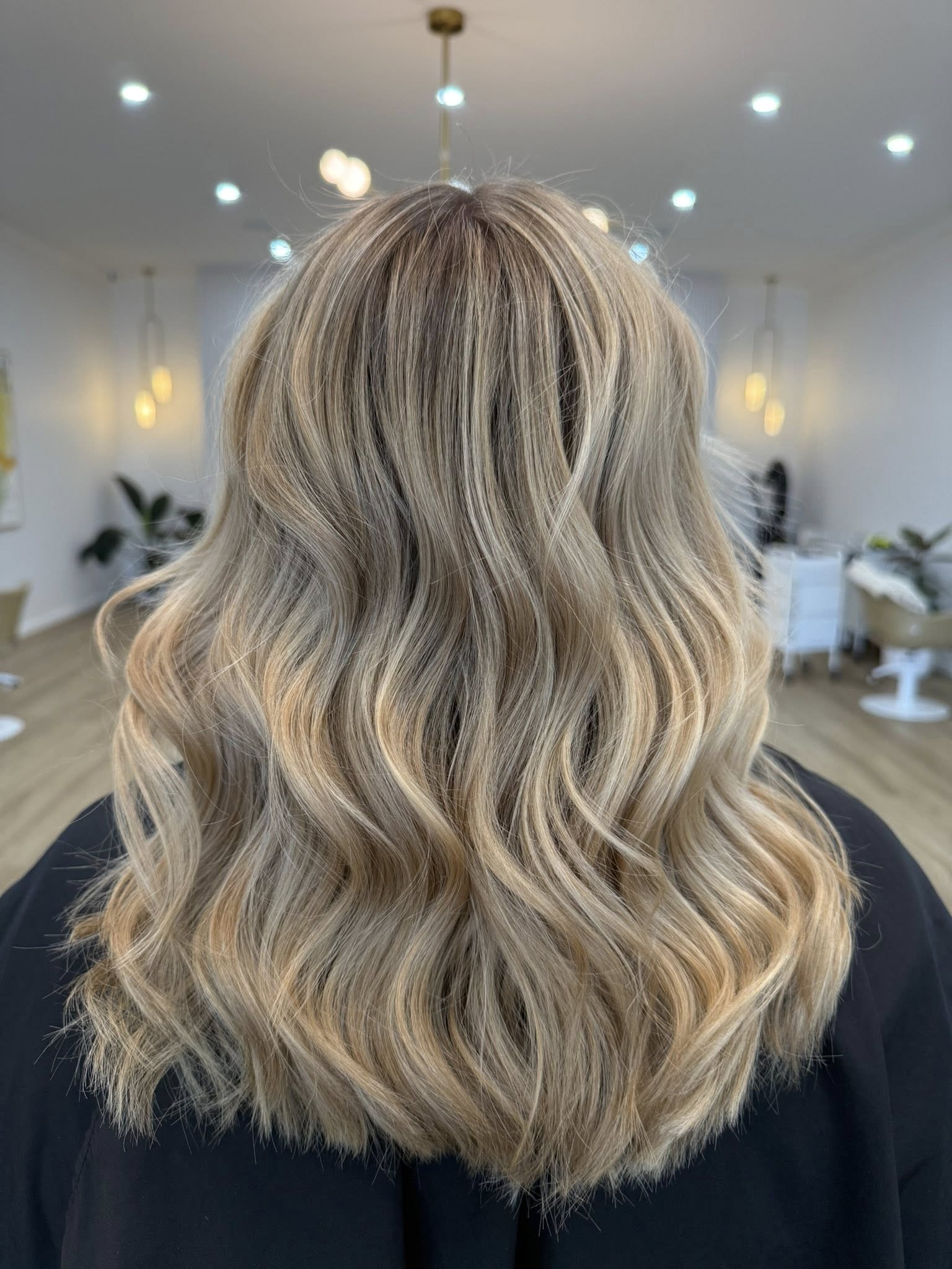 Blonde balayage waves after hair treatment at Ergo and Mane salon in Bridgewater near Bendigo
