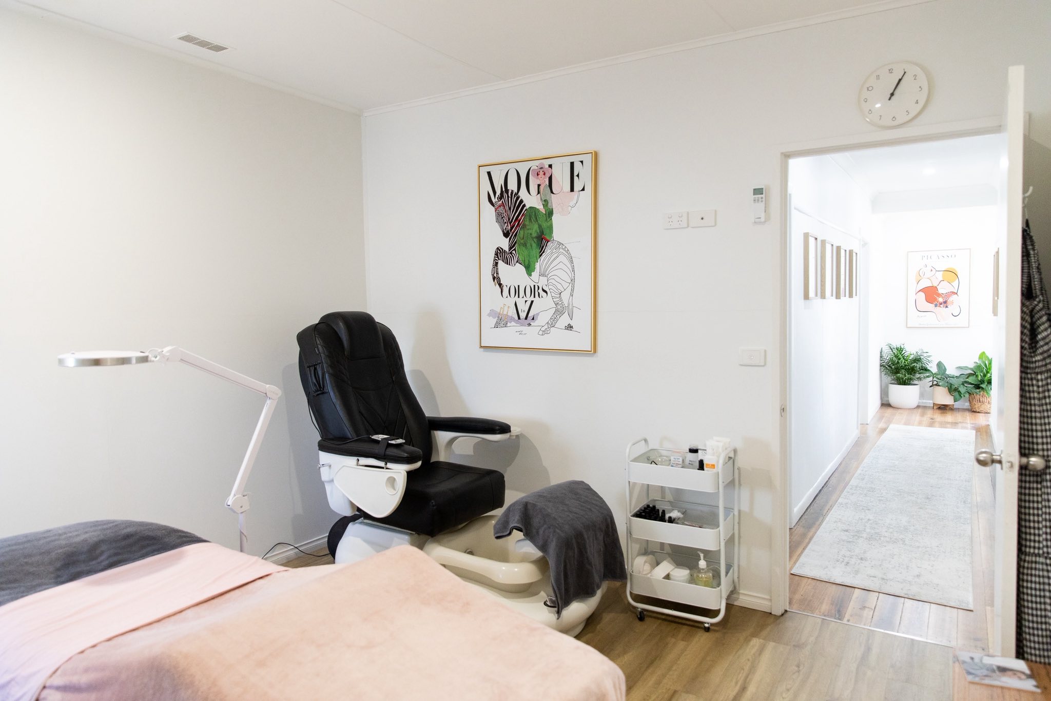 Private beauty treatment room for waxing and tinting at Ergo and Mane hair salon Bridgewater near Bendigo